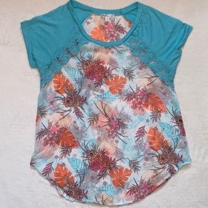 Sheer Flowered Top
